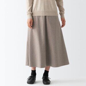 Muji Brushed Flannel Midi Skirt L